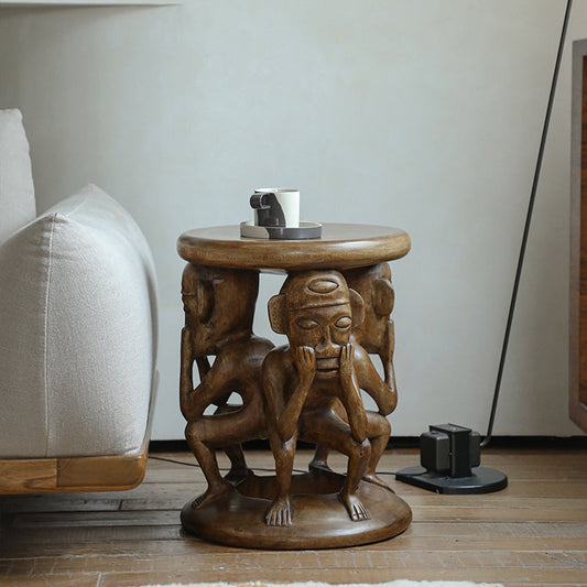 Senufo stool, African wood carving, tribal furniture, hand carved stool, wooden sculpture table, primitive design furniture, solid wood accent stool, piexlculpt