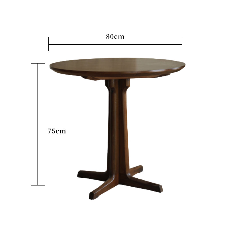 rin dining table, round wood table, japanese minimalist furniture, wabi sabi solid wood table, handcrafted round table, zen furniture, piexlculpt studio, natural walnut table, modern japanese decor, minimalist dining table