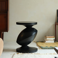 spira side table, sculptural wood table, solid wood end table, organic furniture, handcrafted furniture, piexlculpt studio, wabi sabi furniture, wooden accent table, natural wood sculpture table, designer side table