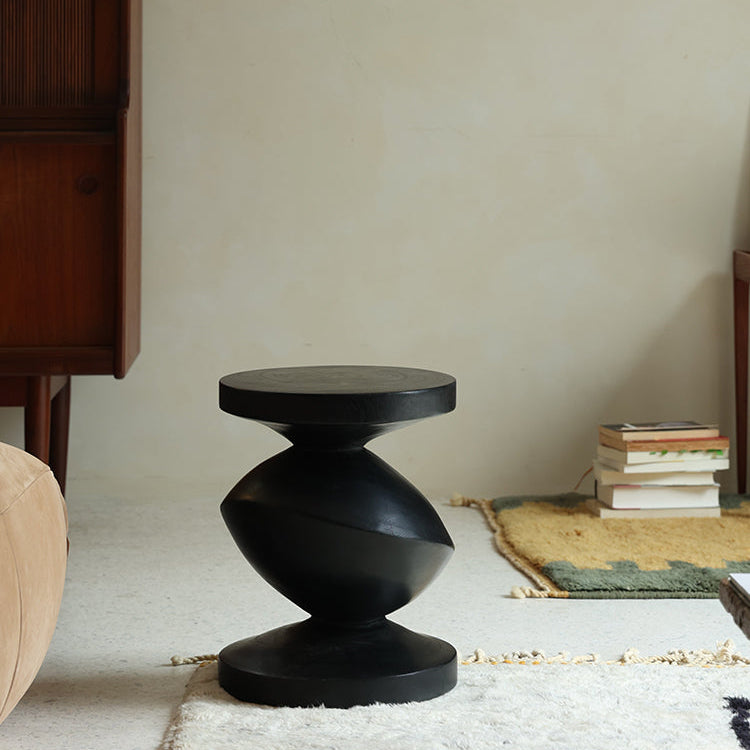 spira side table, sculptural wood table, solid wood end table, organic furniture, handcrafted furniture, piexlculpt studio, wabi sabi furniture, wooden accent table, natural wood sculpture table, designer side table