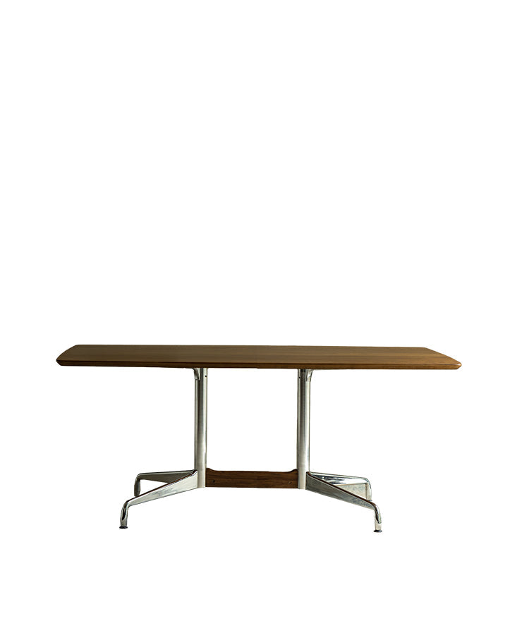 eiri dining table, solid wood dining table, metal frame table, japanese minimalist furniture, modern wabi sabi furniture, handcrafted long table, piexlculpt studio, scandinavian japanese design, solid wood work desk