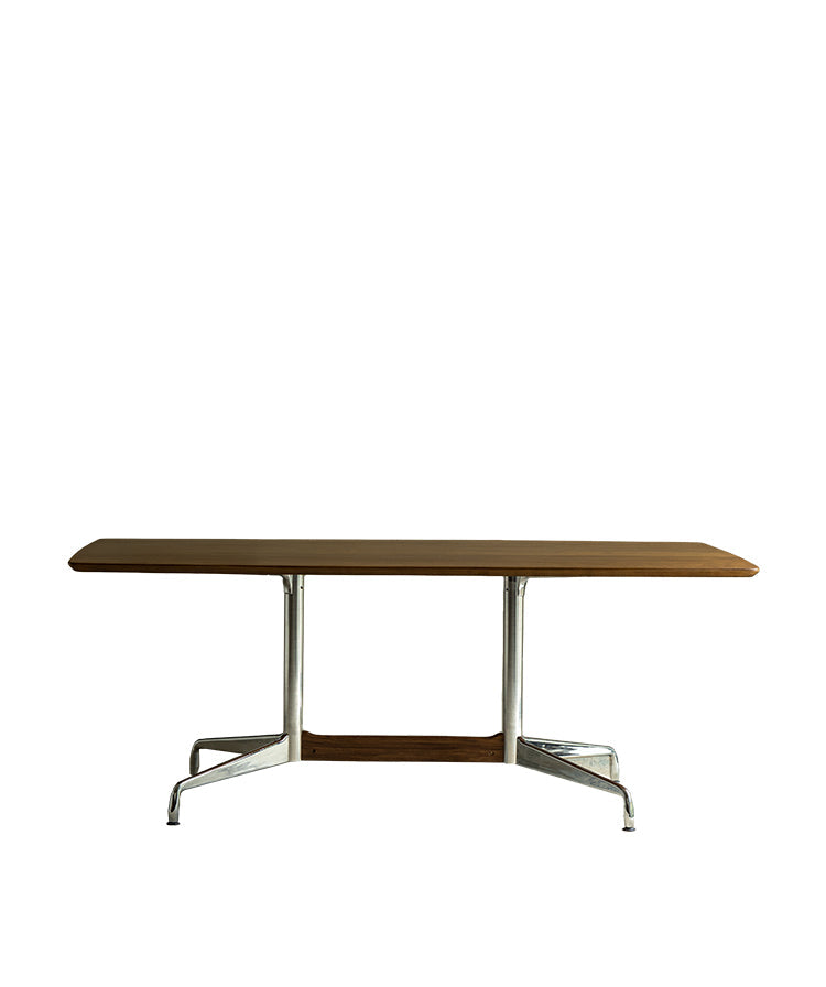 eiri dining table, solid wood dining table, metal frame table, japanese minimalist furniture, modern wabi sabi furniture, handcrafted long table, piexlculpt studio, scandinavian japanese design, solid wood work desk