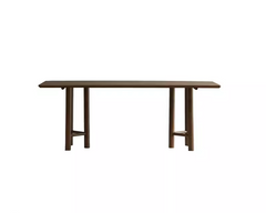 roku dining table, six leg dining table, sculptural wood table, solid wood work table, wabi sabi furniture, piexlculpt studio, japanese minimalist furniture, handcrafted oak table, solid wood rectangular table