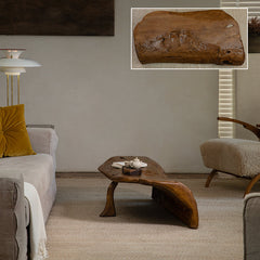 yugen coffee table, natural wood coffee table, live edge table, wabi sabi furniture, handcrafted organic wood furniture, piexlculpt studio, japanese minimalist decor, solid wood tea table, unique wood sculpture, zen living furniture