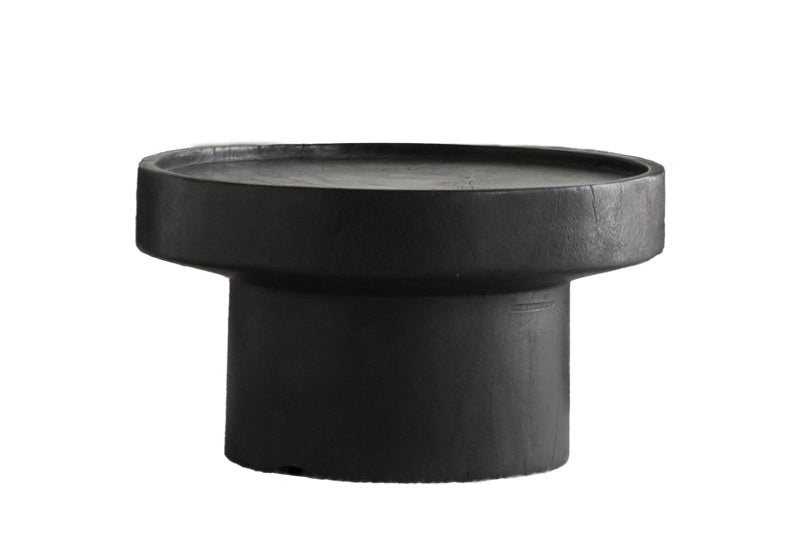 inkan side table, sculptural coffee table, solid wood side table, wabi sabi furniture, piexlculpt studio, japanese minimalist decor, wooden accent table, zen interior table, handcrafted wood furniture, round sculptural table