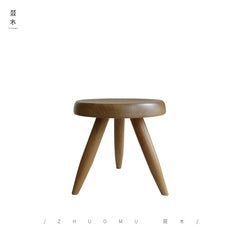 koto stool, round wood stool, japanese minimalist furniture, wabi sabi furniture, solid wood stool, handmade wooden furniture, accent stool, piexlculpt studio, modern wood decor, small wooden stool