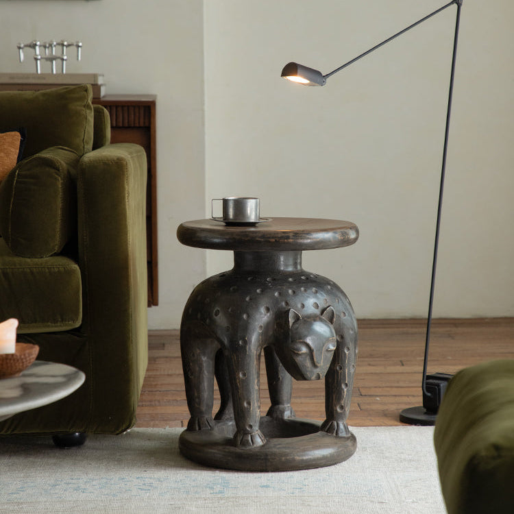 Senufo stool, African wood carving, tribal furniture, hand carved stool, wooden sculpture table, primitive design furniture, solid wood accent stool, piexlculpt