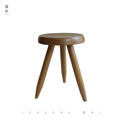 koto stool, round wood stool, japanese minimalist furniture, wabi sabi furniture, solid wood stool, handmade wooden furniture, accent stool, piexlculpt studio, modern wood decor, small wooden stool