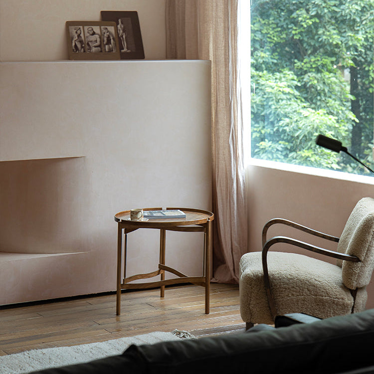 hans tray table, solid wood side table, detachable tea table, nordic style table, handcrafted furniture, piexlculpt studio, minimalist wooden furniture, organic design furniture, solid wood round table