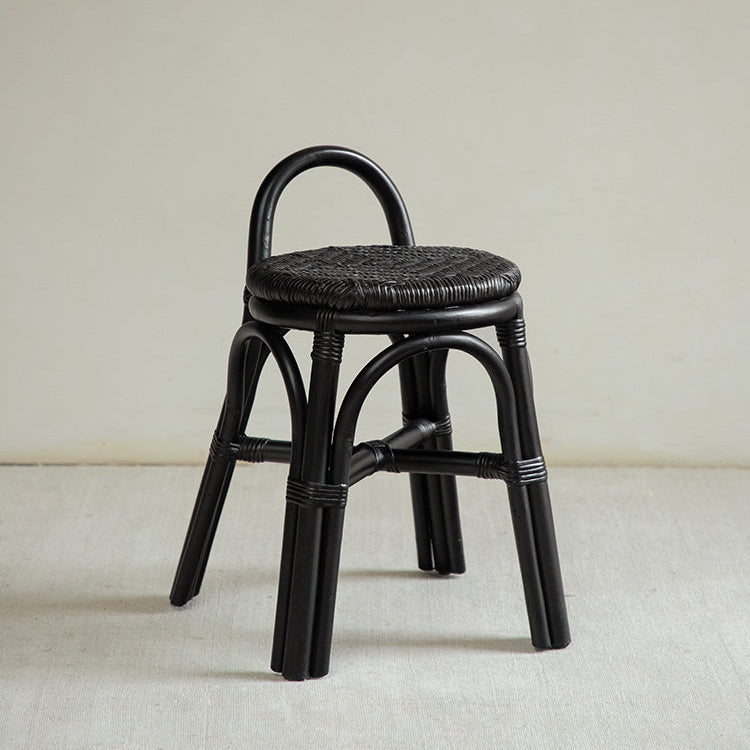 rattan stool, handwoven rattan stool, rattan carry stool, natural rattan furniture, portable stool, entryway stool, handcrafted seat, bohemian home decor