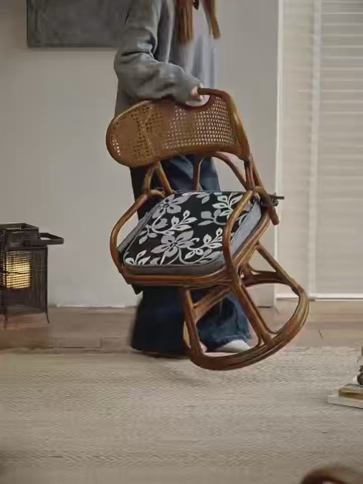 rattan swivel chair, handwoven rattan armchair, rotating rattan chair, vintage rattan seat, bamboo swivel chair, natural rattan furniture, handcrafted rattan lounge chair, tea room chair, dining rattan chair