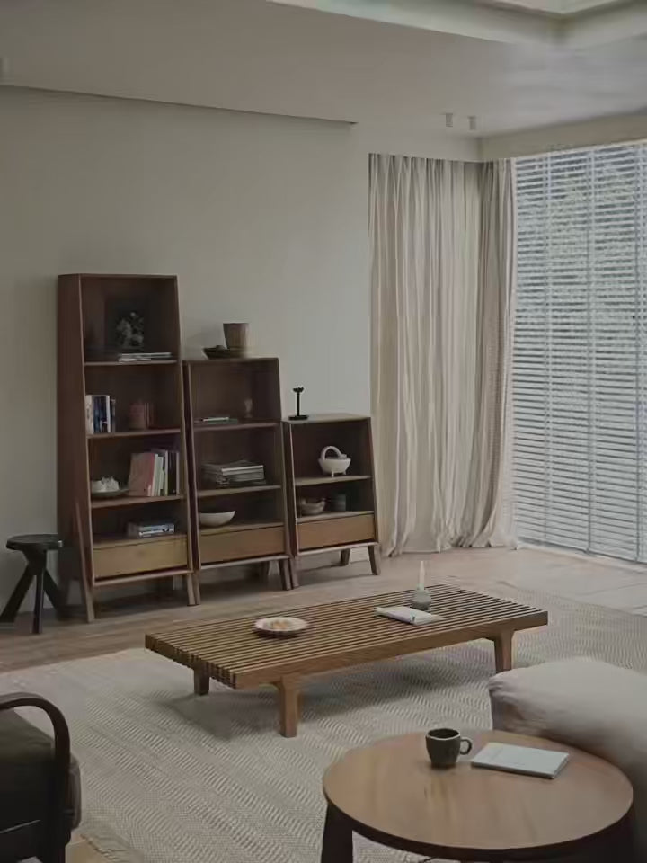 modular wood cabinet, japanese wabi sabi furniture, reclaimed wood shelf, solid wood storage cabinet, nordic minimalist furniture, handcrafted display shelf, sustainable wood furniture, slow living decor